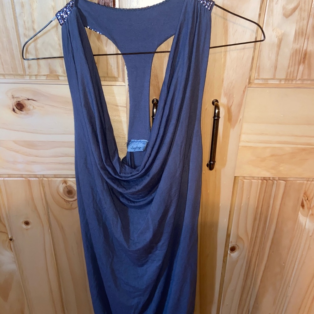 Shiny Razor Back Tank Top - Picture 2 of 2